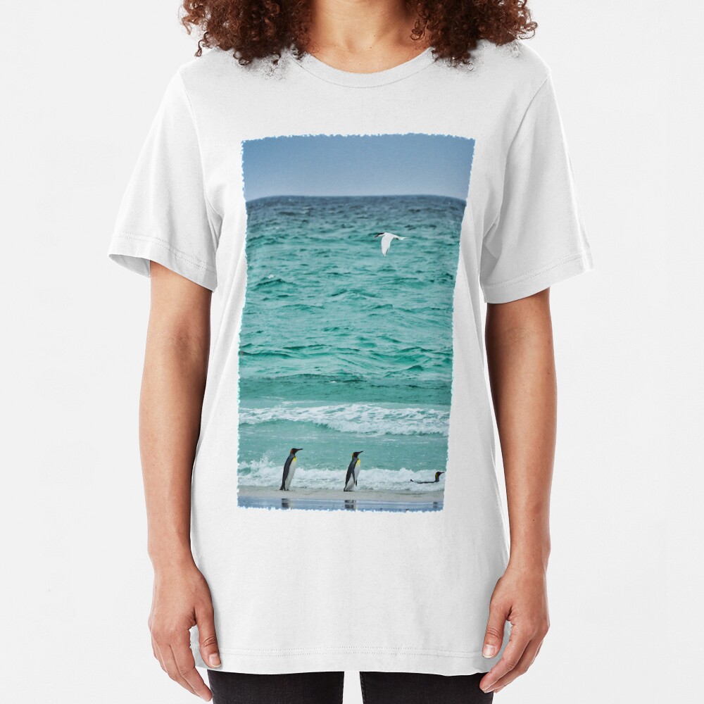 Volunteer Point Seascape Slim Fit T-Shirt