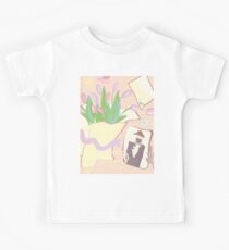 Frische Frühlingstulpen mit Mann und Frau im reizend Retrostil Kinder T-Shirt