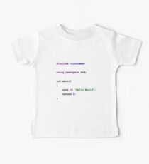 C ++ Code neues Baby - Hallo Welt Baby T-Shirt