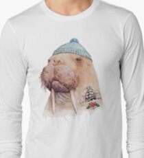Tätowiertes Walross Langarmshirt