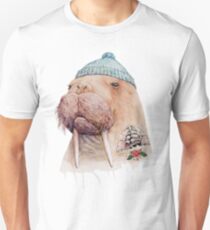 Tätowiertes Walross Unisex T-Shirt