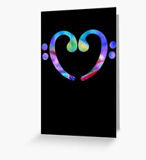Music Heart Notes Greeting Card