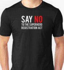 Civil War - Say No - White Clean Unisex T-Shirt