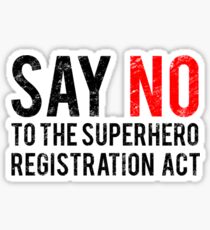 Civil War - Say No - Black Dirty Sticker