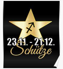 Schütze Sternzeichen Tierkreiszeichen Geschenk Poster