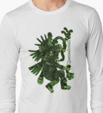 Camiseta de manga larga Dios hastiado- Quetzalcóatl garabateó