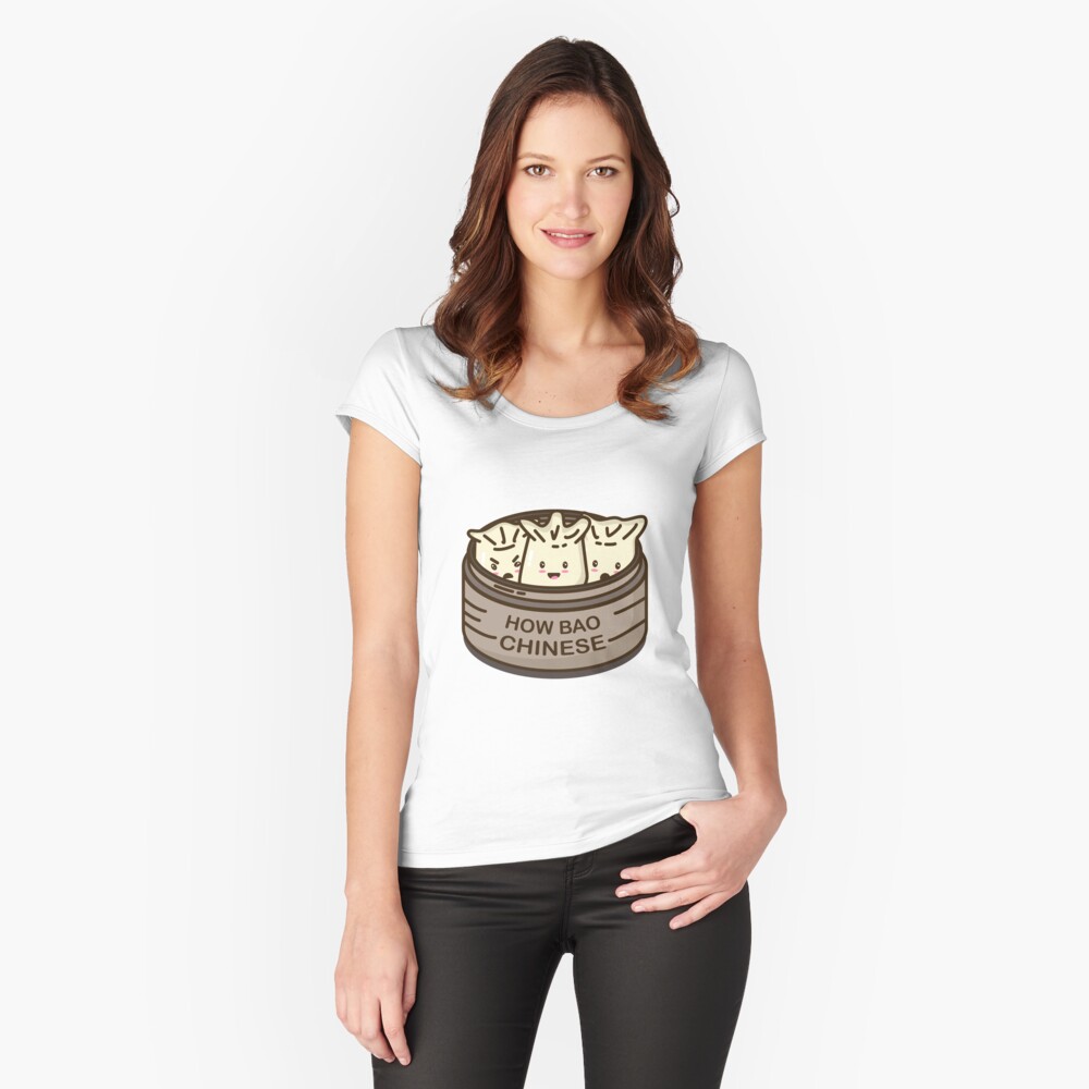 How Bao Chinese? Fitted Scoop T-Shirt