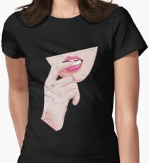 Kpop Sexy Lips T-Shirt Tailliertes T-Shirt