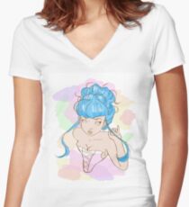 Corset girl Women's Fitted V-Neck T-Shirt