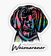 Weimaraner Dog - Tie Dye Sticker