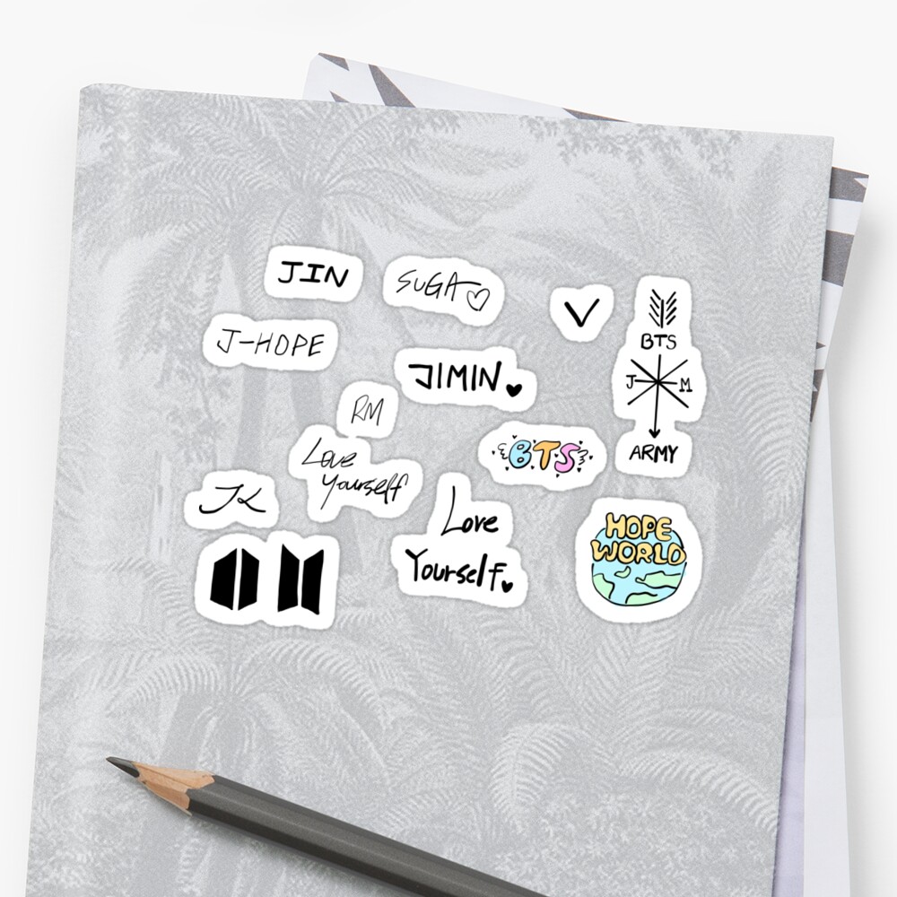 Bts Love Yourself Tour Md Tattoo Stickers Sticker By Text509