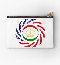 Tajik American Multinational Patriot Flag Series Zipper Pouch
