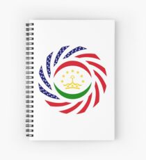 Tajik American Multinational Patriot Flag Series Spiral Notebook