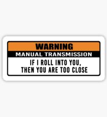 Warning - manual transmission Sticker