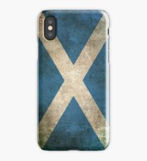 Old and Worn Distressed Vintage Flag of Scotland iPhone Case