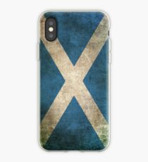 Alte und abgenutzte beunruhigte Weinlese-Flagge von Schottland iPhone-Hülle & Cover