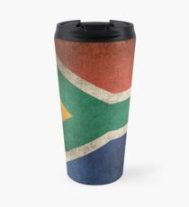 Old and Worn Distressed Vintage Flag of South Africa Travel Mug