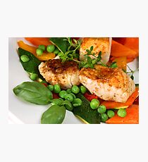 Zander and Vegetables Photographic Print