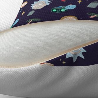 Alternate view of Rick and Morty's Adventure in Space (Patterns Please) Floor Pillow