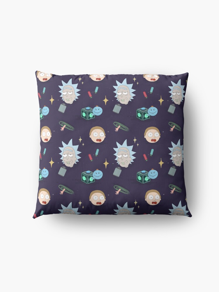 Alternate view of Rick and Morty's Adventure in Space (Patterns Please) Floor Pillow