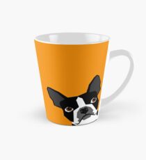 Peeking Boston Terrier funny dog art customizable gift for dog lovers dog person must haves Tall Mug