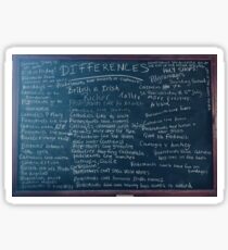 Derry Girls Protestants Catholics Differences Blackboard Sticker