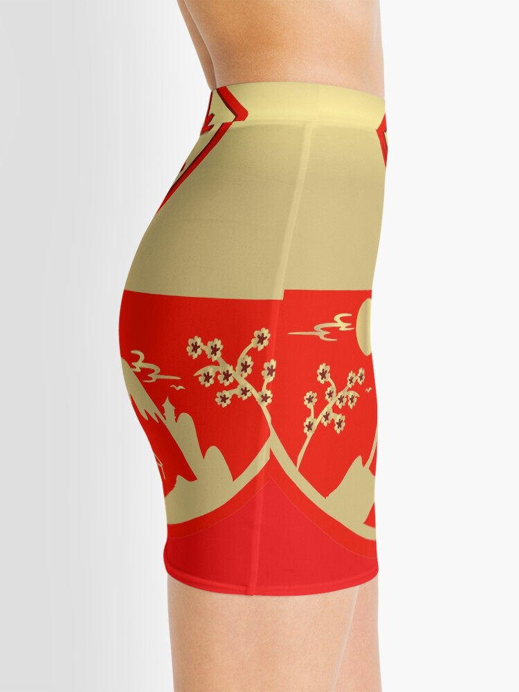 Alternate view of Lucky Mount Fuji under the moon Mini Skirt