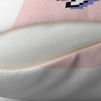 Alternate view of Hey! - Pixel Speech Bubble - (Mixed) Throw Pillow