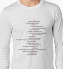 Camiseta de manga larga #hashtags para Luci