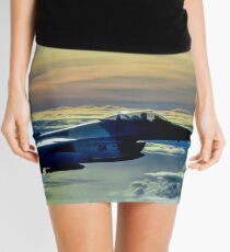 F-16 Fighting Falcon Digital Painting Mini Skirt