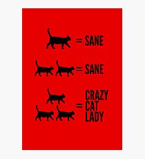 Crazy Cat Lady Photographic Print