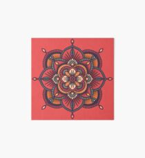 Red Mandala Art Board Print
