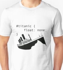 Titanic in CSS computer code Unisex T-Shirt
