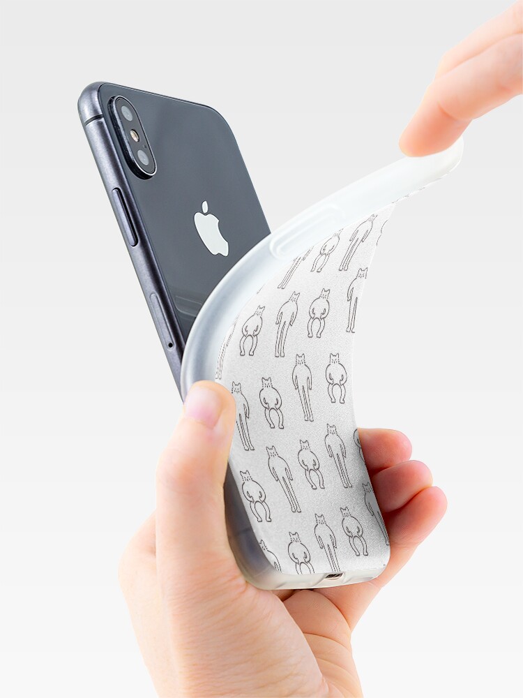 Alternate view of Flexing & Squating Cat iPhone Case & Cover