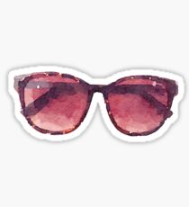 Big Sunglasses in Watercolor - Trendy/Summer/Hipster Style Sticker