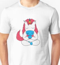 Einhorn Yoga Lustig Unisex T-Shirt