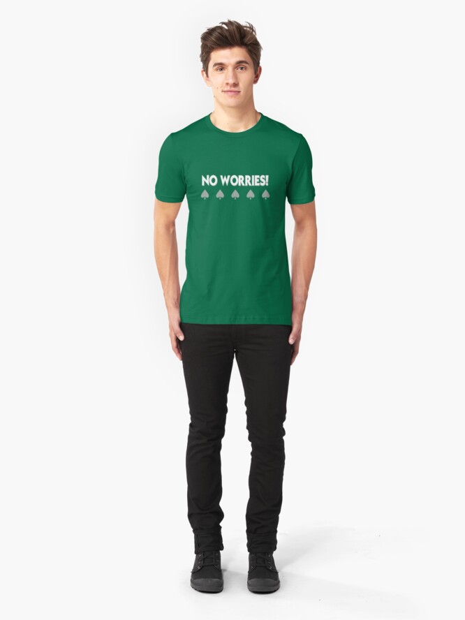 Alternate view of No Worries graphic t-shirt Slim Fit T-Shirt