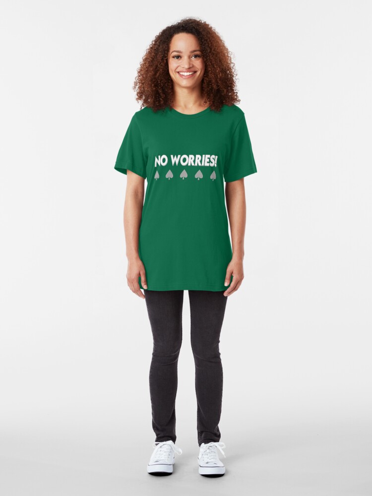 Alternate view of No Worries graphic t-shirt Slim Fit T-Shirt