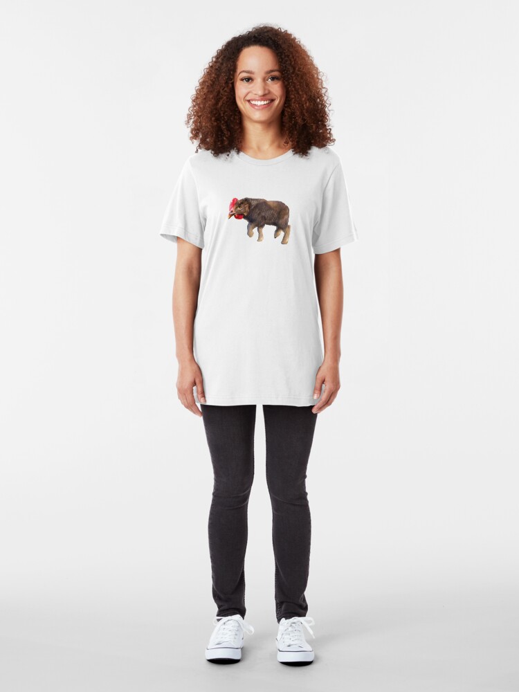 Alternate view of Chikalo - Buffalo Chiken Meme Slim Fit T-Shirt