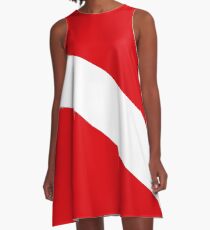Taucherflagge A-Linien Kleid