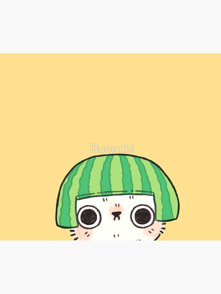 Shy Watermelon Cat - White Version by Bumcchi