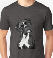 Black and White Boxer Art Unisex T-Shirt