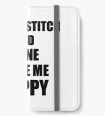 Cross-Stitch And Wine Make Me Happy Funny Gift Idea For Hobby Lover iPhone Wallet/Case/Skin