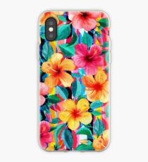 OTT Maximalist Hawaiian Hibiscus Floral mit Streifen iPhone-Hülle & Cover