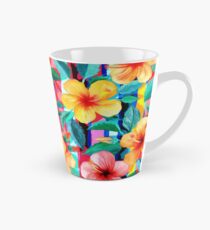 OTT Maximalist Hawaiian Hibiscus Floral mit Streifen Tasse (groß)