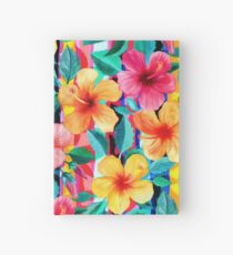 OTT Maximalist Hawaiian Hibiscus Floral with Stripes Hardcover Journal