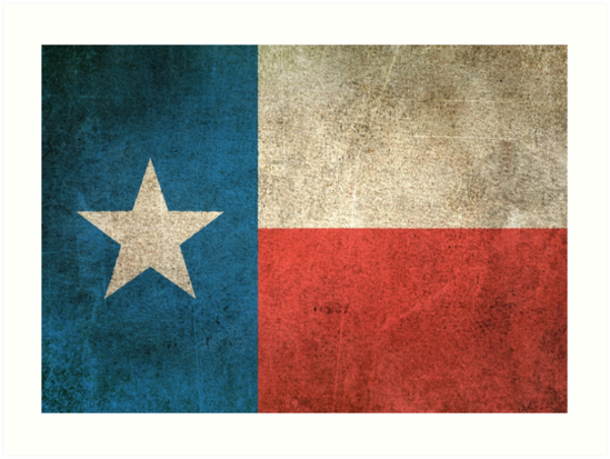 Download "Old and Worn Distressed Vintage Flag of Texas" Art Print ...