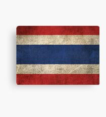 Old and Worn Distressed Vintage Flag of Thailand Canvas Print