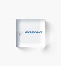 blaues Boeing-Logo Acrylblock