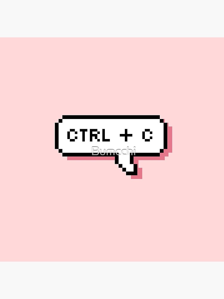 CTRL + C - Pixel Speech Bubble - (Pink) by Bumcchi